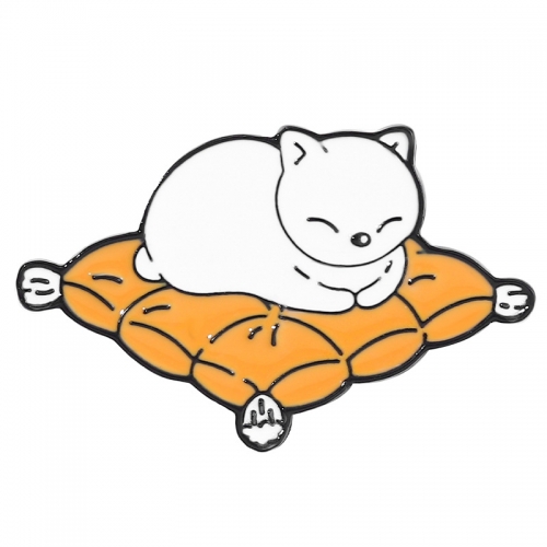 Значок Котик на подушке