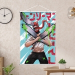 Плакат на холсте Человек-бензопила Денджи